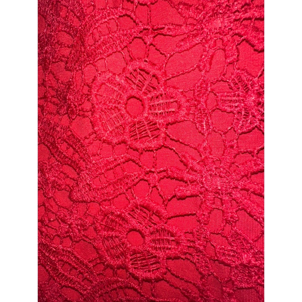 Amisu Red Lace Crochet‎ Halter Tank Top Size Small - Picture 3 of 8